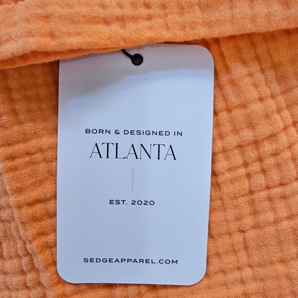 S'edge Rowan Top Shirt & Leslie Skorts 2 Piece Women's Orange Button Front set L - Picture 10 of 14